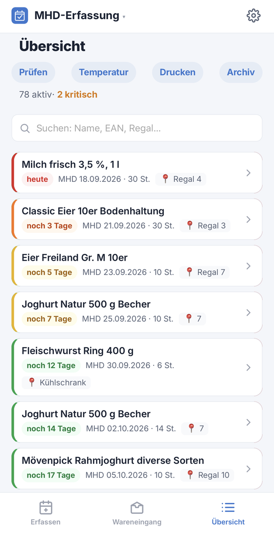 MHD-App – Übersicht